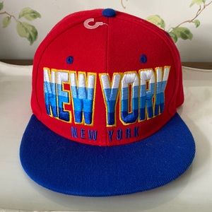 New York Red Blue MultiColor Snapback Hat Cap